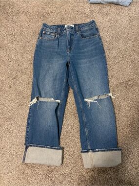 Abercrombie & Fitch High Rise Relaxed Jean -Curve Love